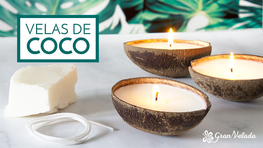 Velas de coco hechas en casa, aroma para tu hogar.