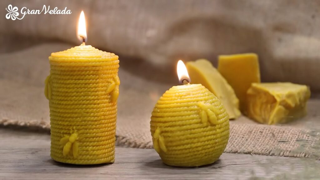  LJQizn 24 velas de cera de abeja natural, hechas a